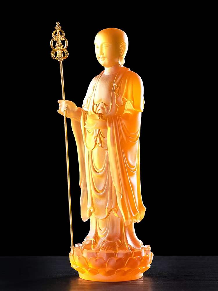 TXF-110 Liuli Crystal Buddha, Ksitigarbha Bodhisattva, Fulfillment of Lotus Radiance
