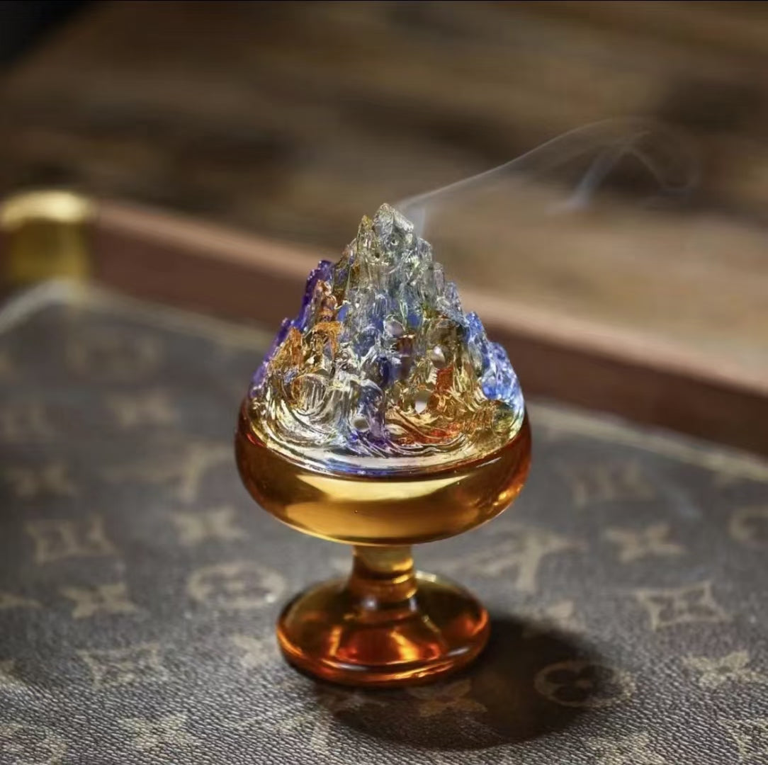GF-977 Liuli Mountain shape incense burner Boshan censer
