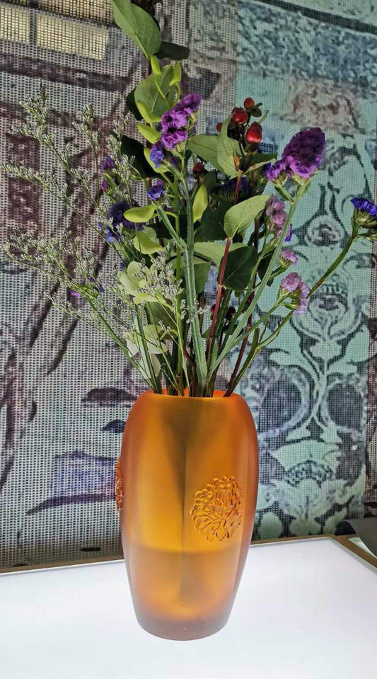 TXJ-335 Traditional Liuli Rosette Symbol Home Decorative vase