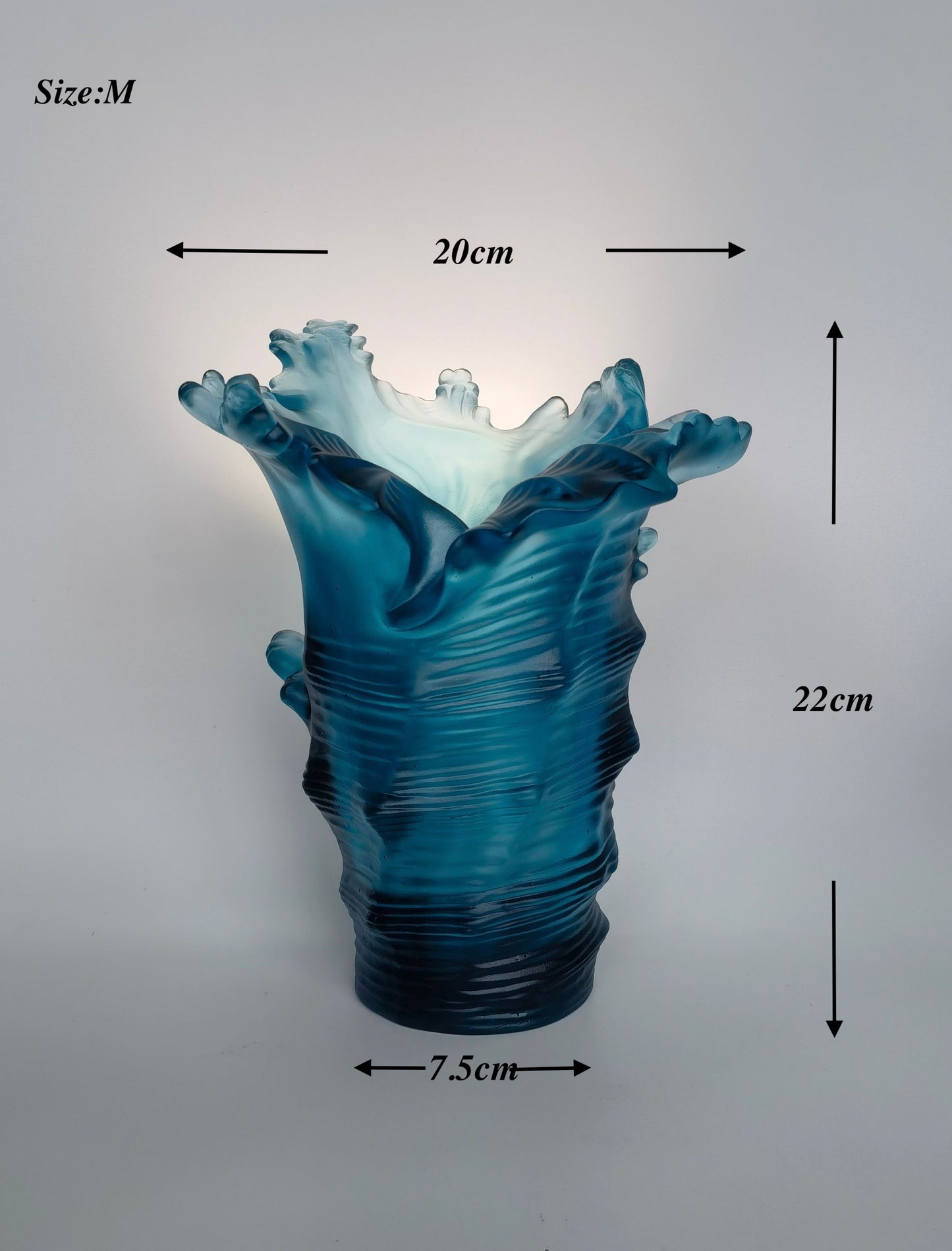 TXJ-938 New arrivals traditional liuli trumpet vase for wedding centerpieces decoration