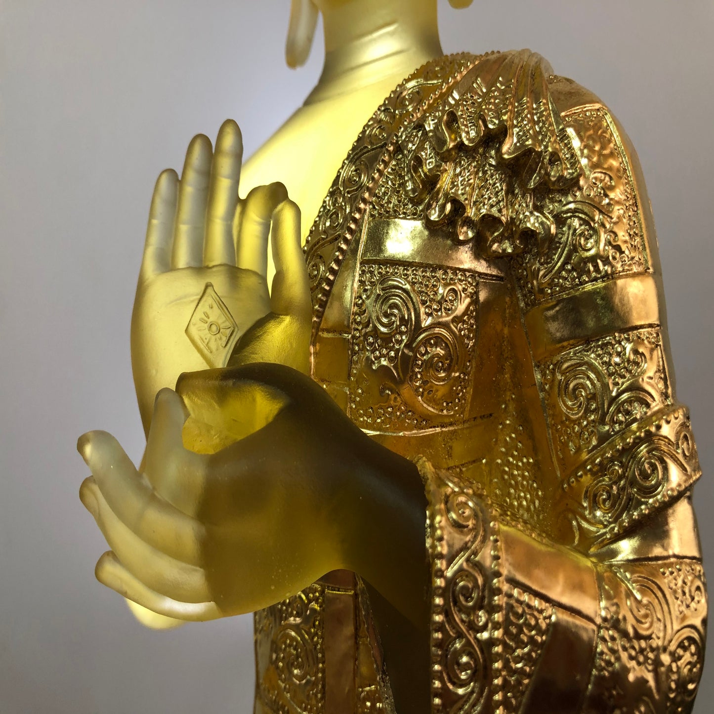 TXF-016 Traditional Liuli Seven Medicine Buddhas Statue Gilding From Gold leaf