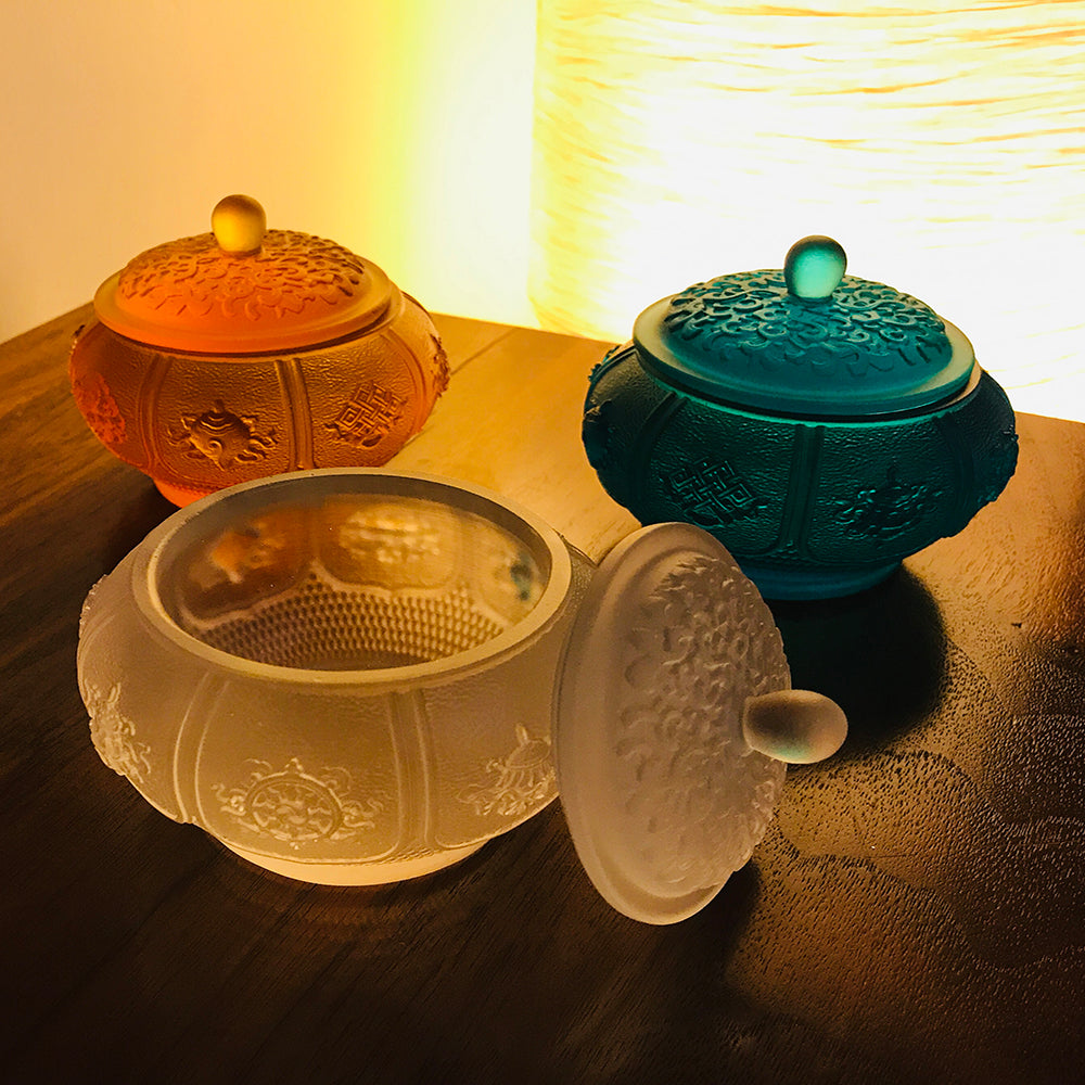 TXJ-262 Vintage Traditional Liuli Treasures Water-offering Cup