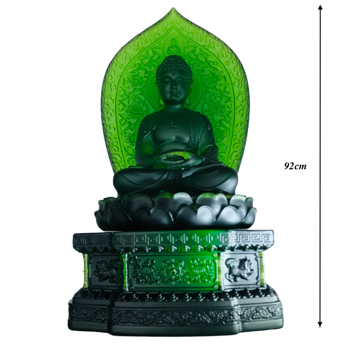 TXF-018 Temple Worship Decoration Traditional Liuli Large Medicine Buddha Statues Gilding Gold Garden Decor