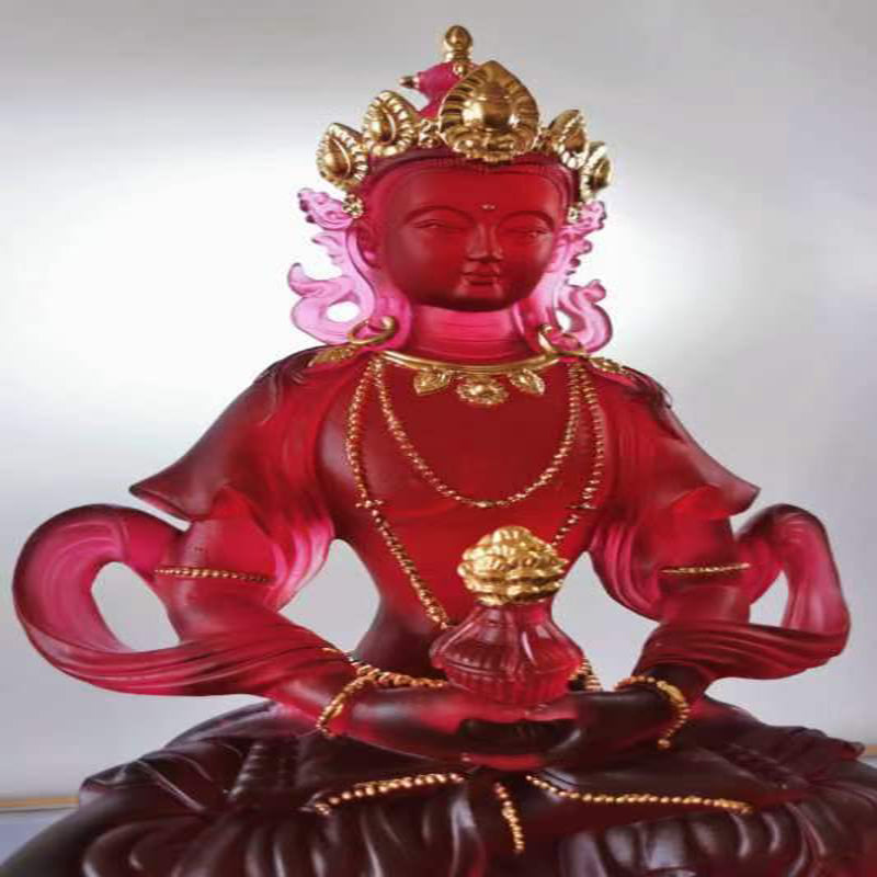 TXF-002 Vajrayana Religious Decoration Fengshui Liuli Amitayus Buddha Statue