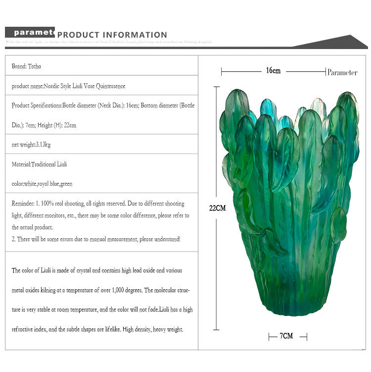 TXJ-935 Nordic Style Liuli Vase Quintessence