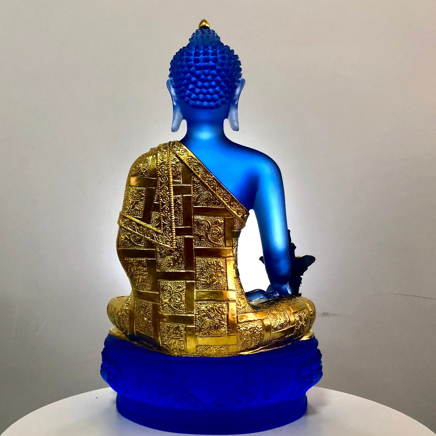 TXF-016 Traditional Liuli Seven Medicine Buddhas Statue Gilding From Gold leaf
