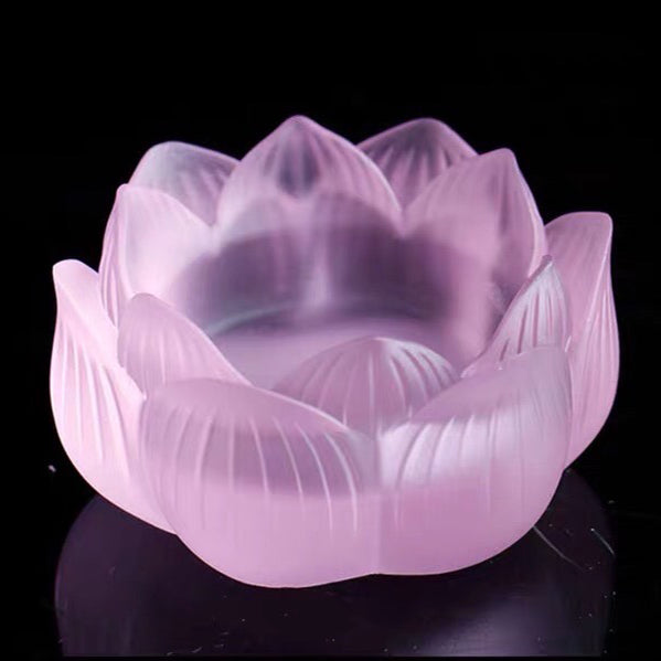 TXJ-211High Quality Seven Colors Lotus flower Liuli  candle holder