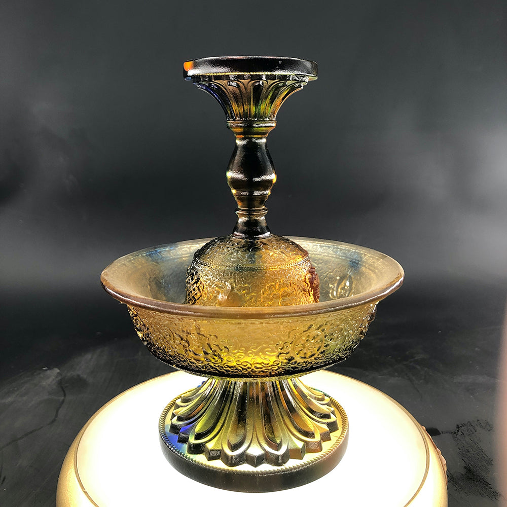TXJ-201 Fengshui Home Decoration Traditional Liuli Religious Activity Dharmapala cup