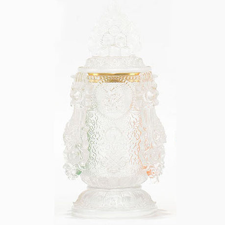 TXJ-363 Traditional Liuli Fengshui Home Decoration Ornaments the Five Jambhalas Wealth Vase