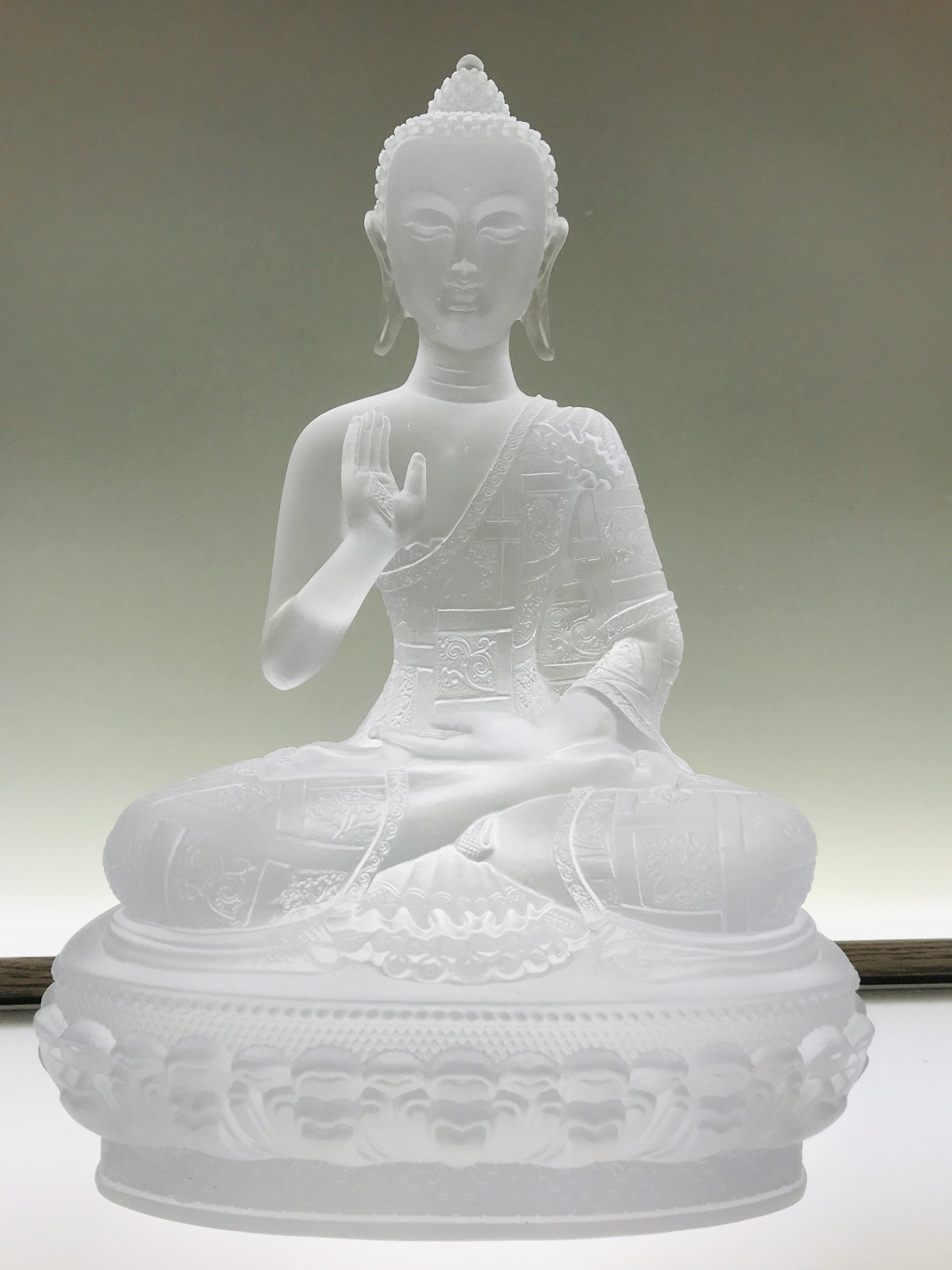 TXF-015 Traditional Liuli Crystal buddhism idols patung buddha shakyamuni buddhist monk statue