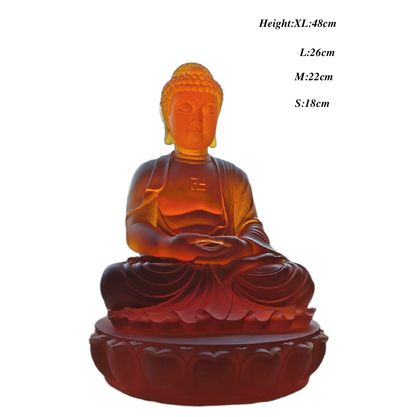 TXF-102Traditional Liuli Sakyamuni Buddha Statue garden decoration outdoor