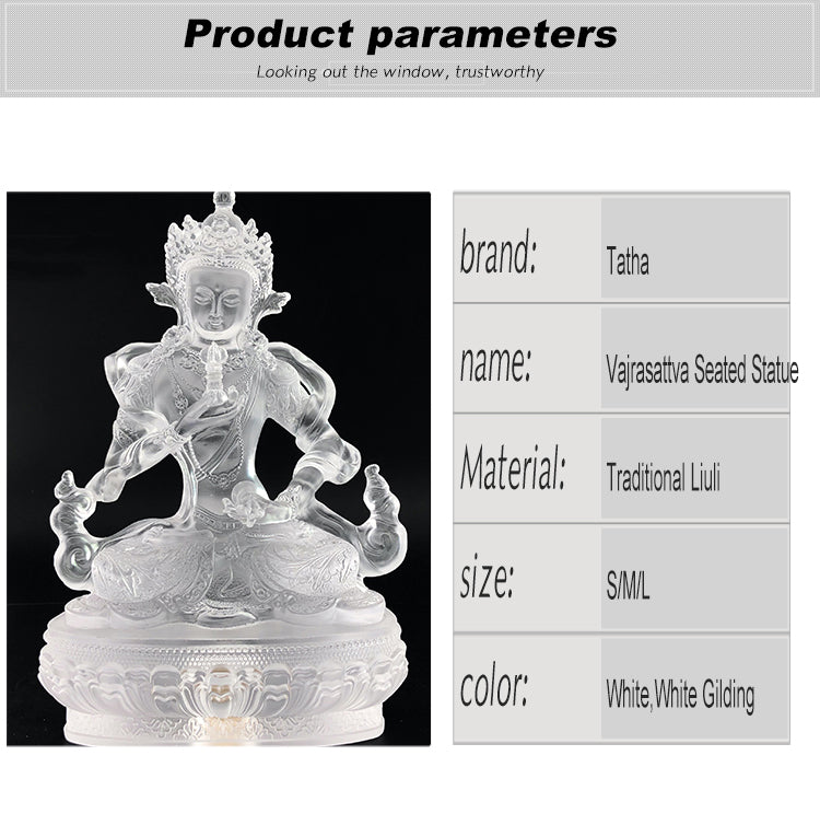 TXF-003 Tibetan Buddhism Traditional Liuli Vajrasattva Seated Buddha Statues