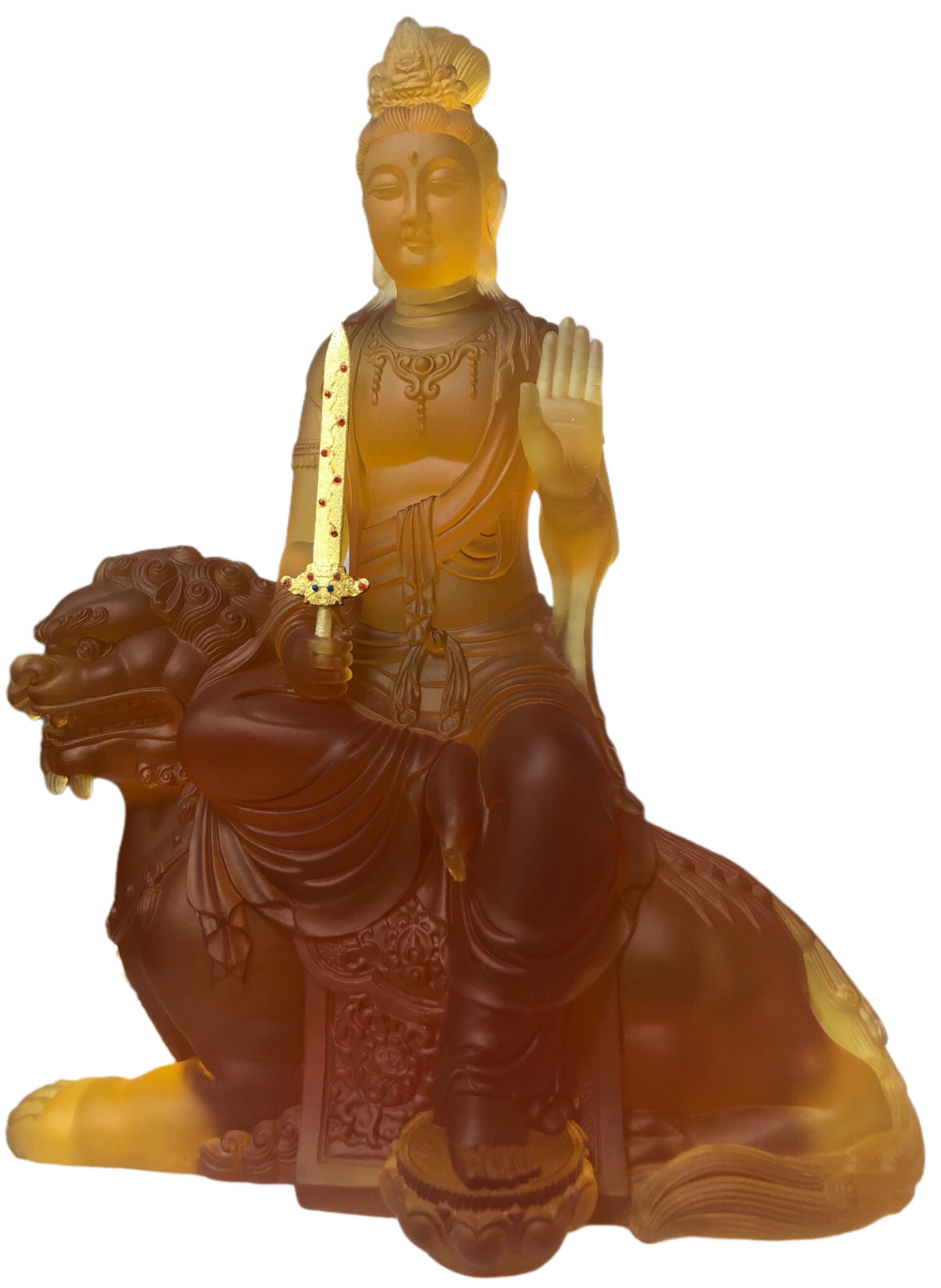 TXF-116 Three Saints of Huayan Buddha Shakyamuni Triad in Mahayana Chan Buddhism Items