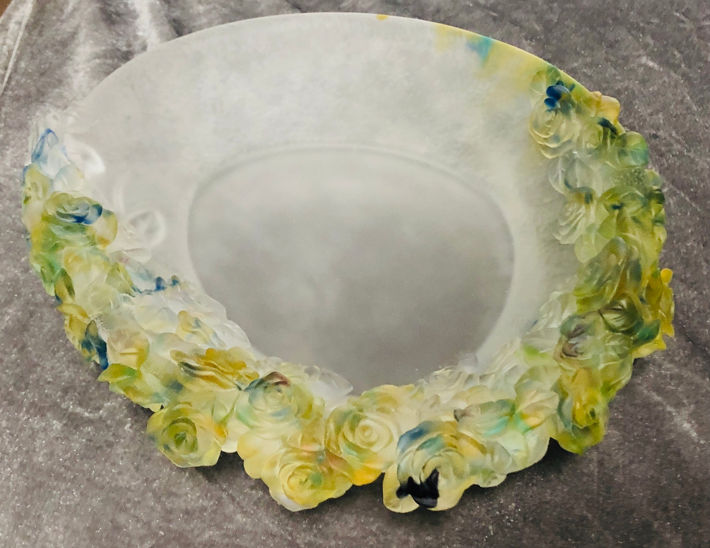 TXJ-933 Traditional Liuli Heavy Oval Table Top Decor Serving deep dish dinner plates for catering