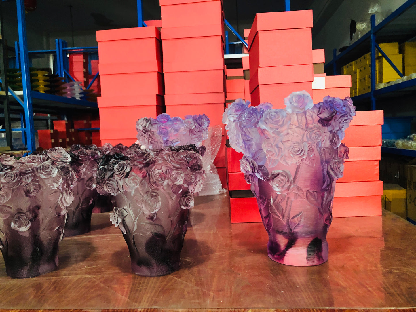 TXJ-940 Rose Vase Wedding Party Decoration Centerpiece Traditional Liuli crystal
