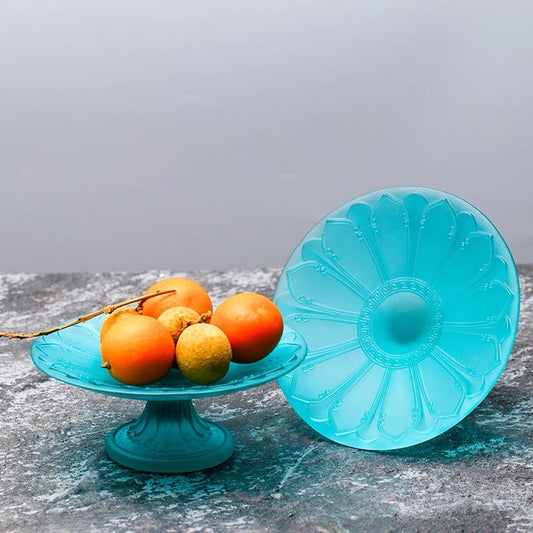 TXJ-321 Manufacturer from China Home Decoration Luxury Liuli Crystal Dried Fruit Dessert Plate