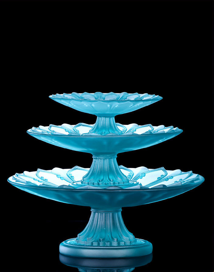 TXJ-321 Manufacturer from China Home Decoration Luxury Liuli Crystal Dried Fruit Dessert Plate