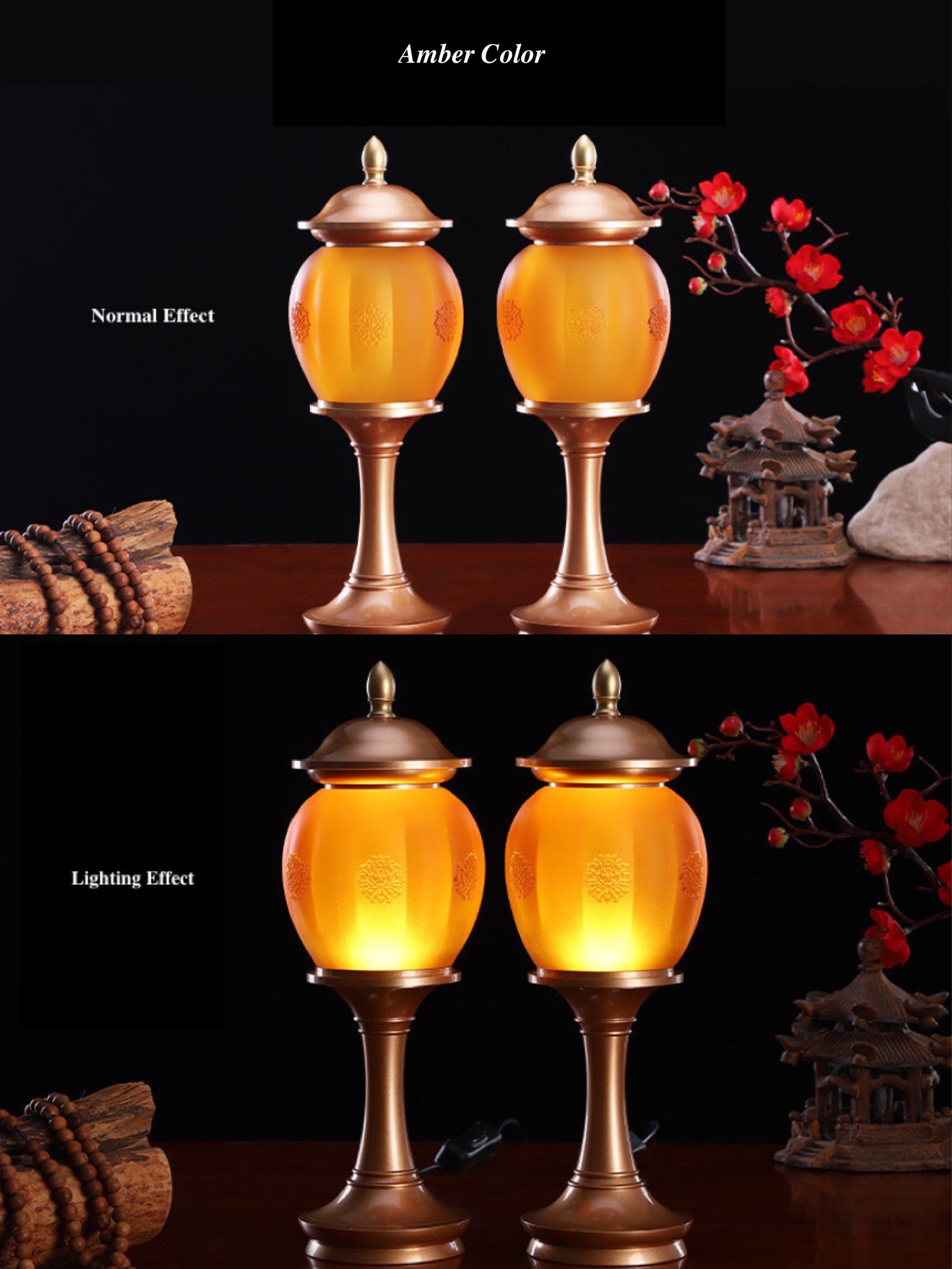 TXJ-710 Retro Classic Liuli Night Light Bedroom Bedside Lamp Desk Lighting Living Room Home Decoration Led Table Lamp