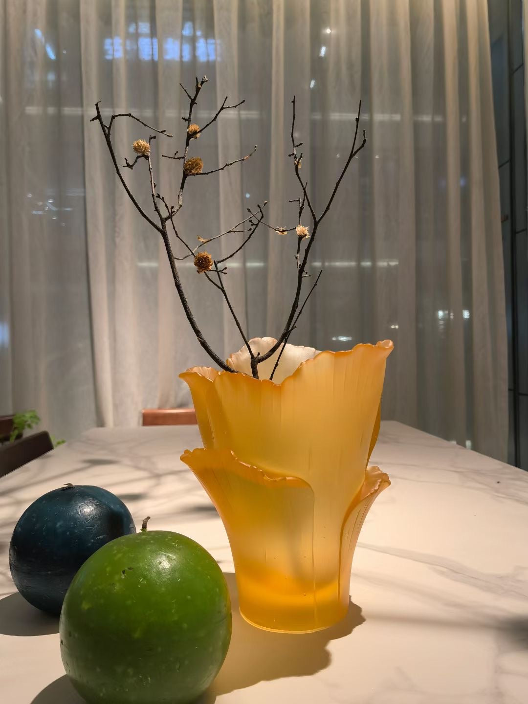 TXJ-937 New arrivals traditional liuli plants vases for wedding center Seize Stars piece decor