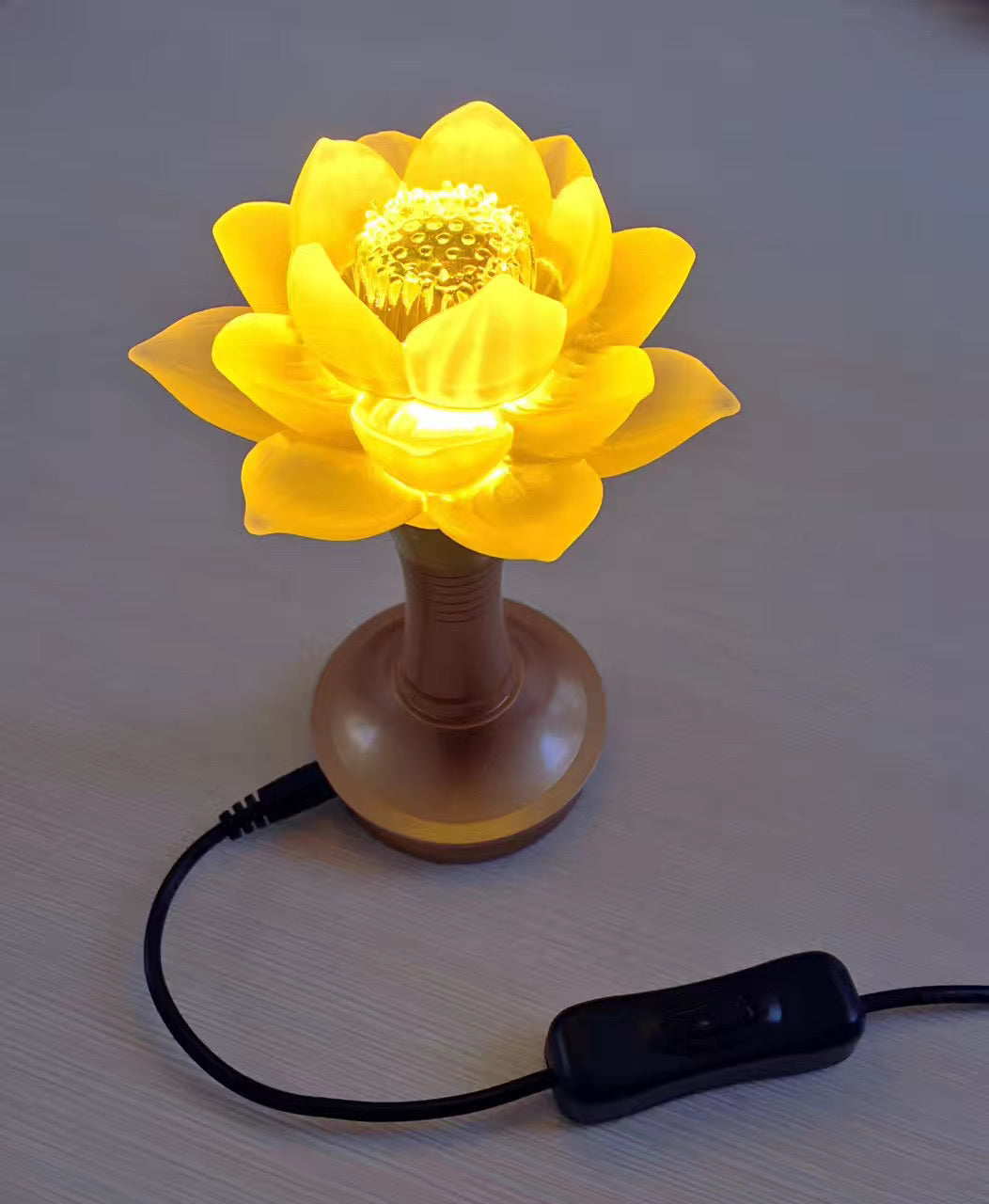 TXJ-610 Motif Decor Liuli  Lotus Art Led Table Lighting