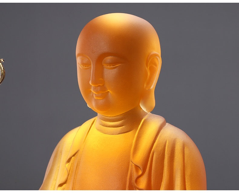TXF-110 Liuli Crystal Buddha, Ksitigarbha Bodhisattva, Fulfillment of Lotus Radiance