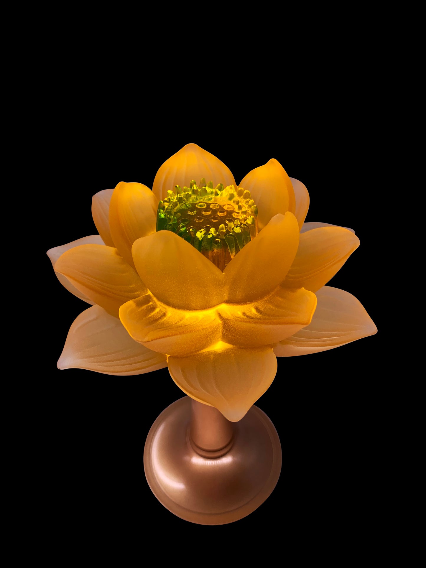 TXJ-610 Motif Decor Liuli  Lotus Art Led Table Lighting