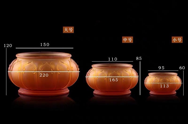 TXJ-311 Wholesale Round Censer Traditional Liuli Crystal incense stick burner