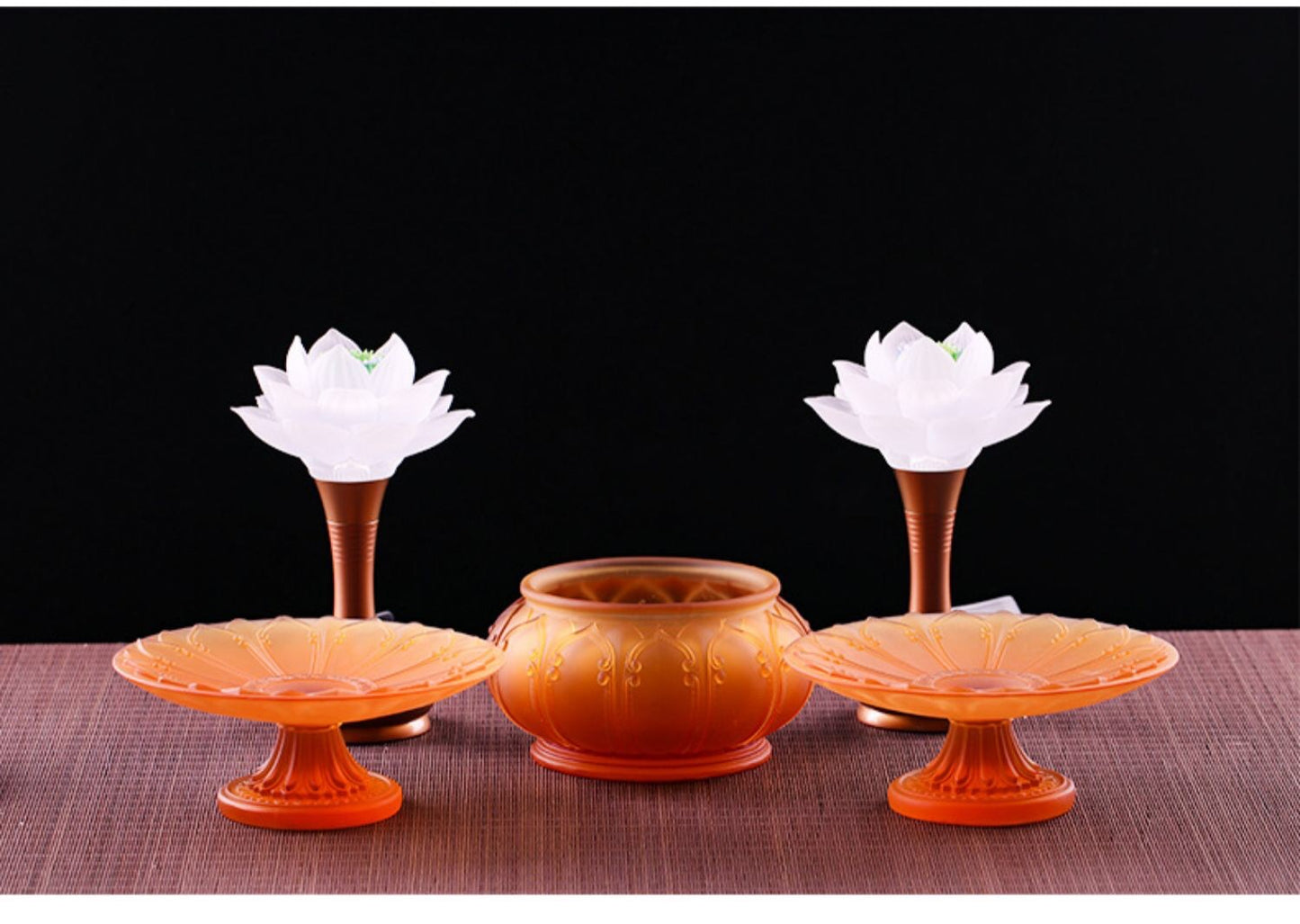 TXJ-311 Wholesale Round Censer Traditional Liuli Crystal incense stick burner