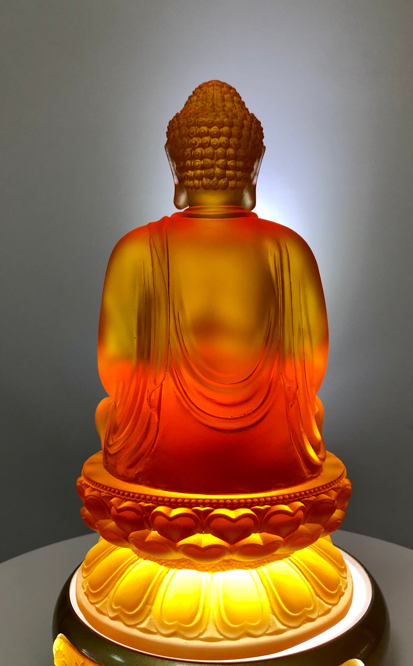 TXF-001   Home Temple Decoration Ornament  Liuli Sambo Buddha Statue