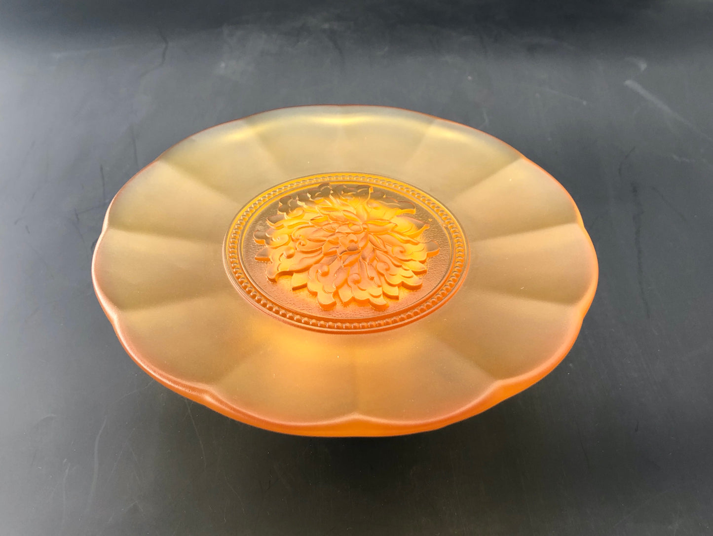 TXJ-325 Liuli Decoration Crystal Rosette Fruit Plate