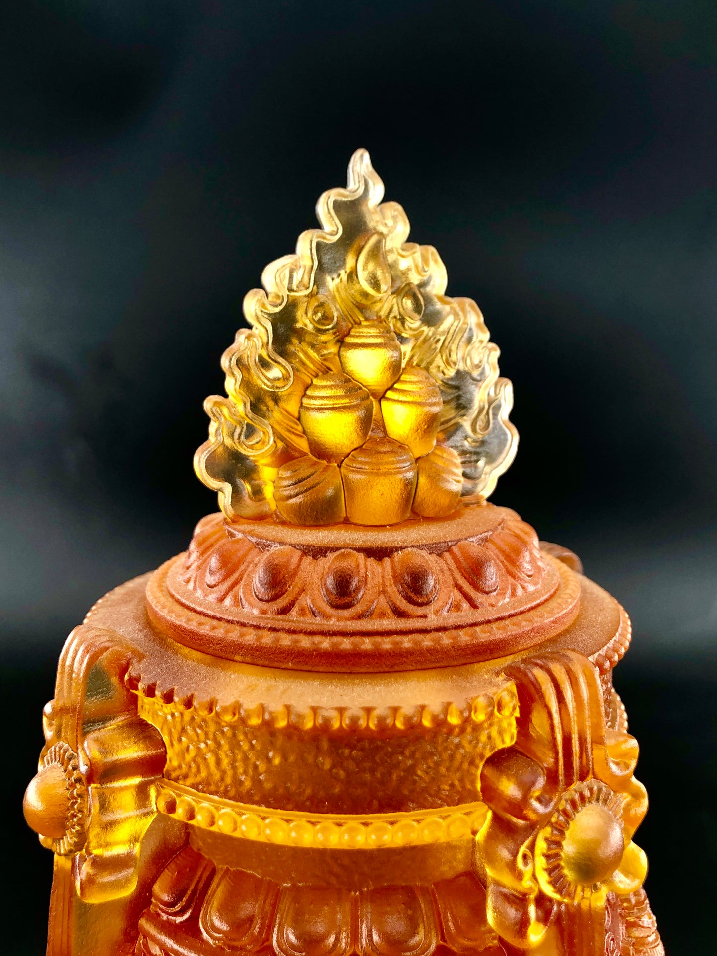 TXJ-362 Fengshui Home Decorative Ornaments Traditional Liuli Mani Bottle Wealth Vase