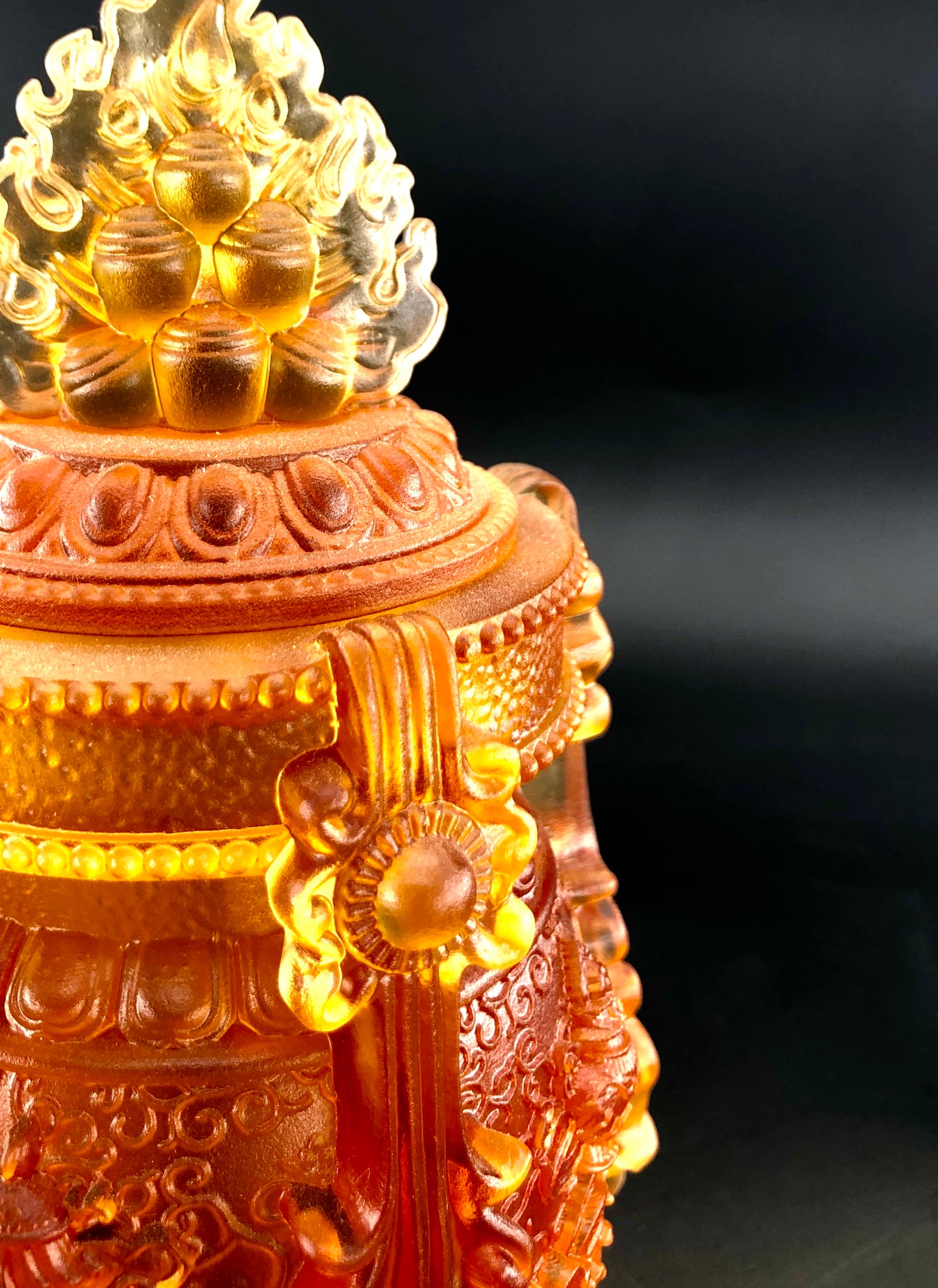 TXJ-362 Fengshui Home Decorative Ornaments Traditional Liuli Mani Bottle Wealth Vase