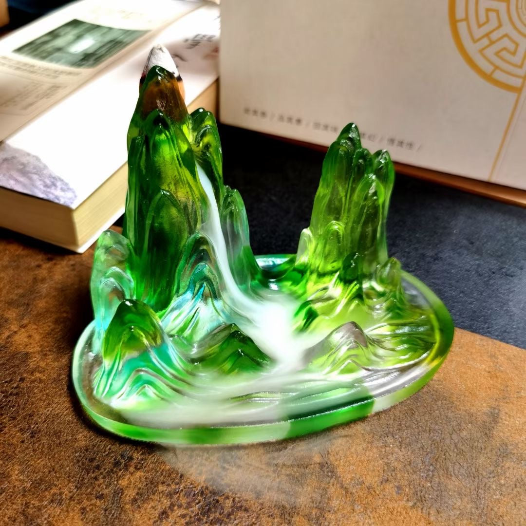 GF-972 Liuli Mountain shape incense burner back-flow cone incense