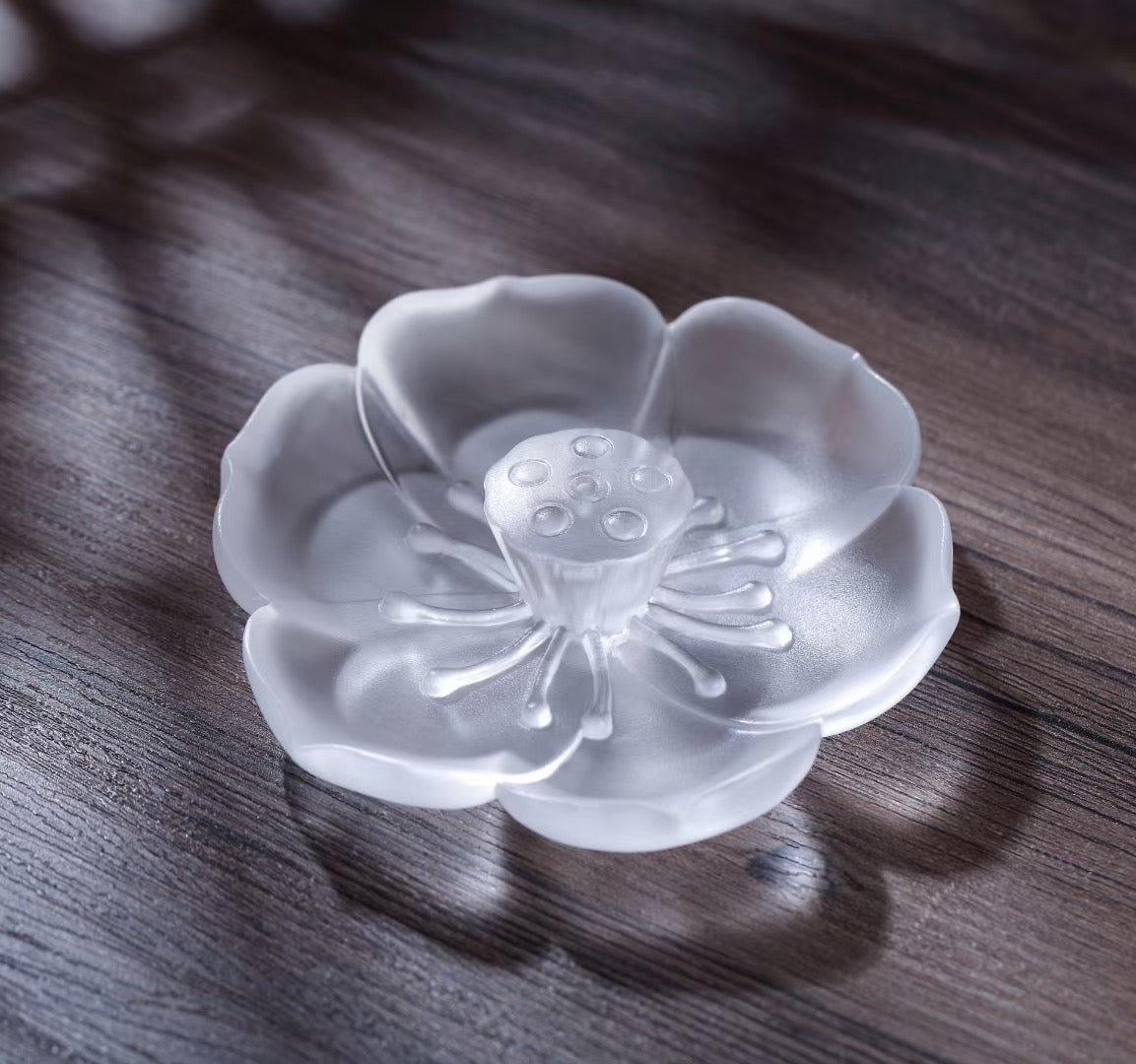 GF-973 Round Lotus flower design Liuli Incense Stick Holder