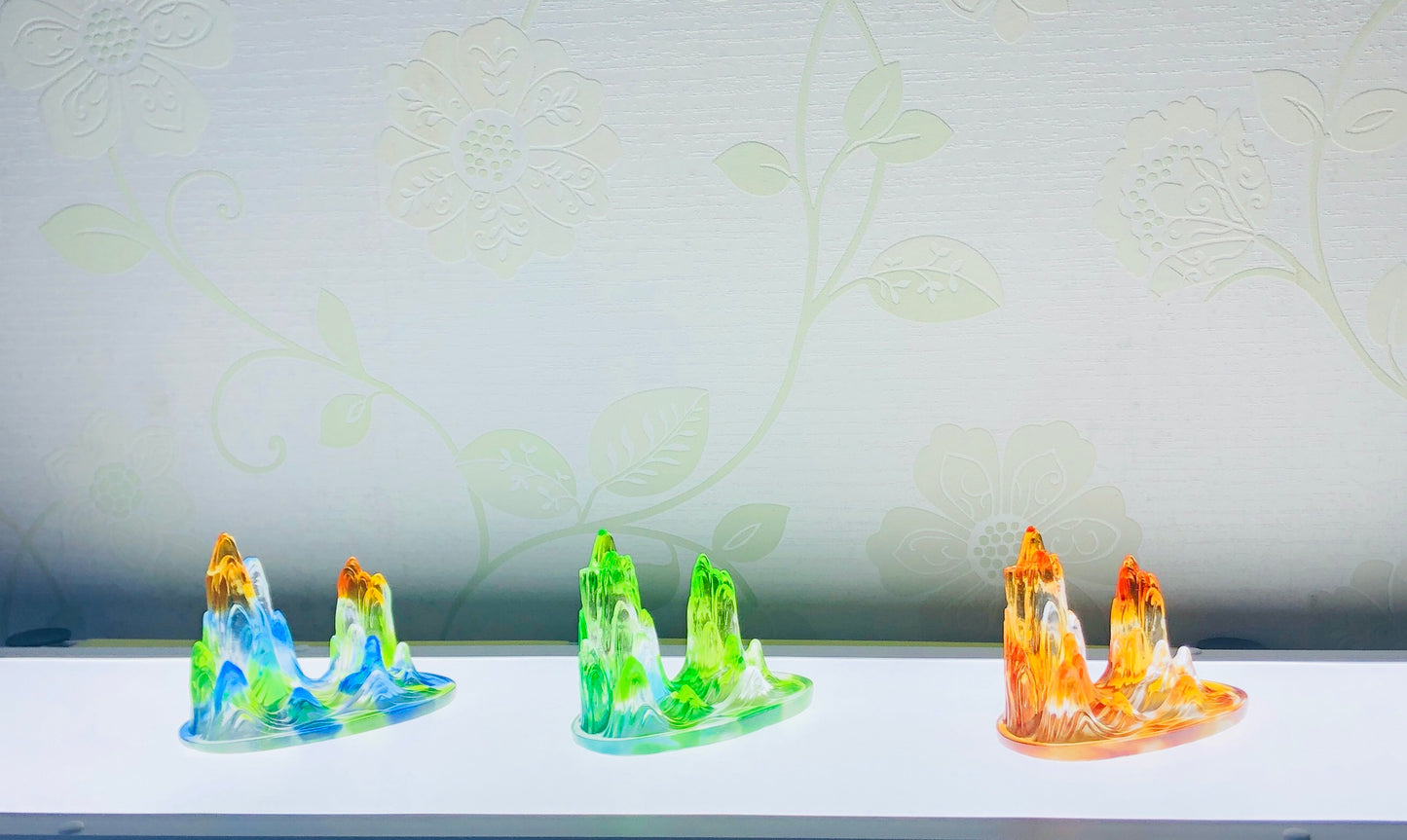 GF-972 Liuli Mountain shape incense burner back-flow cone incense