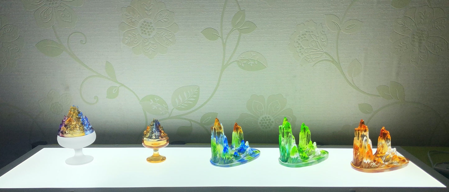 GF-972 Liuli Mountain shape incense burner back-flow cone incense