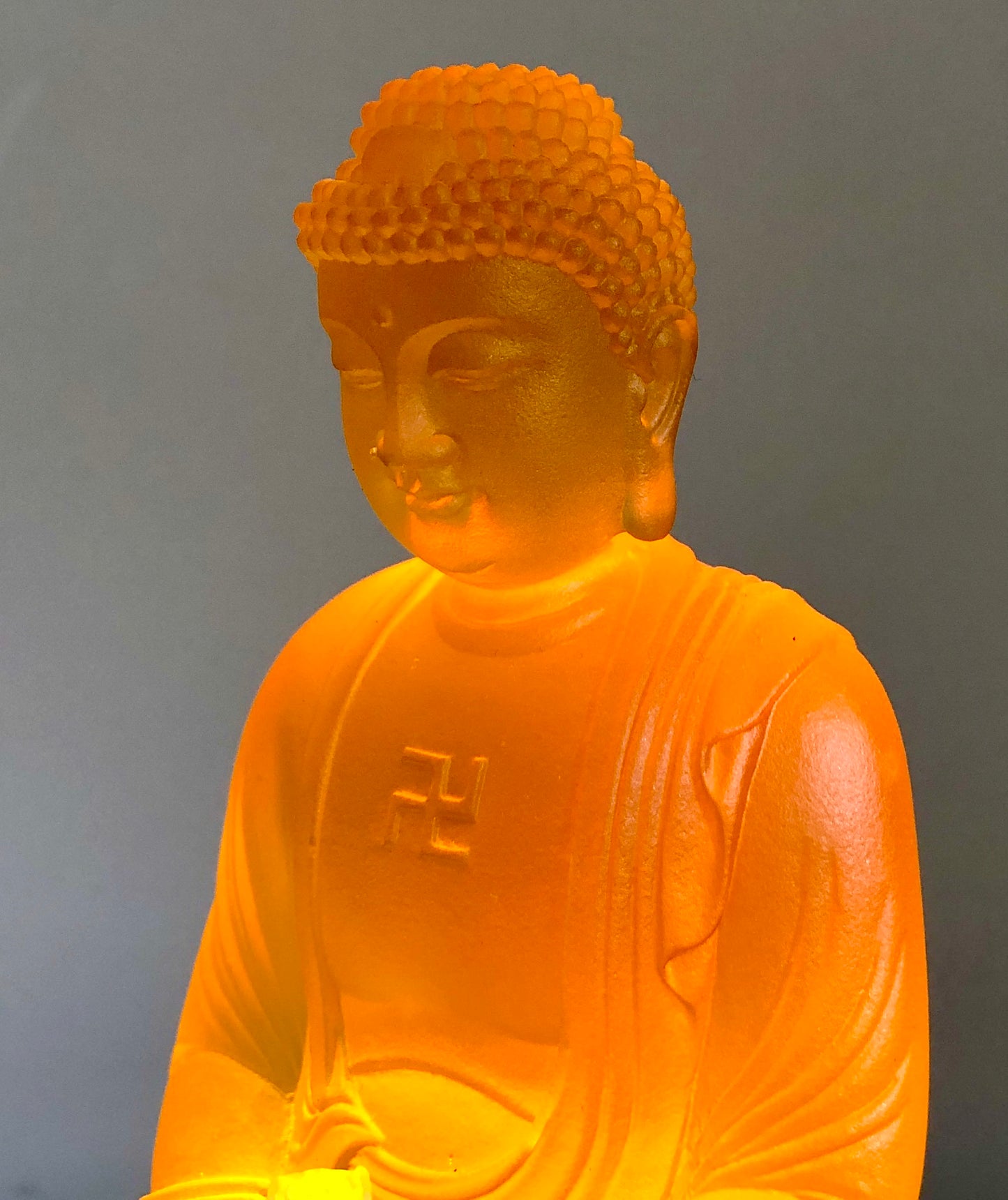 TXF-001   Home Temple Decoration Ornament  Liuli Sambo Buddha Statue