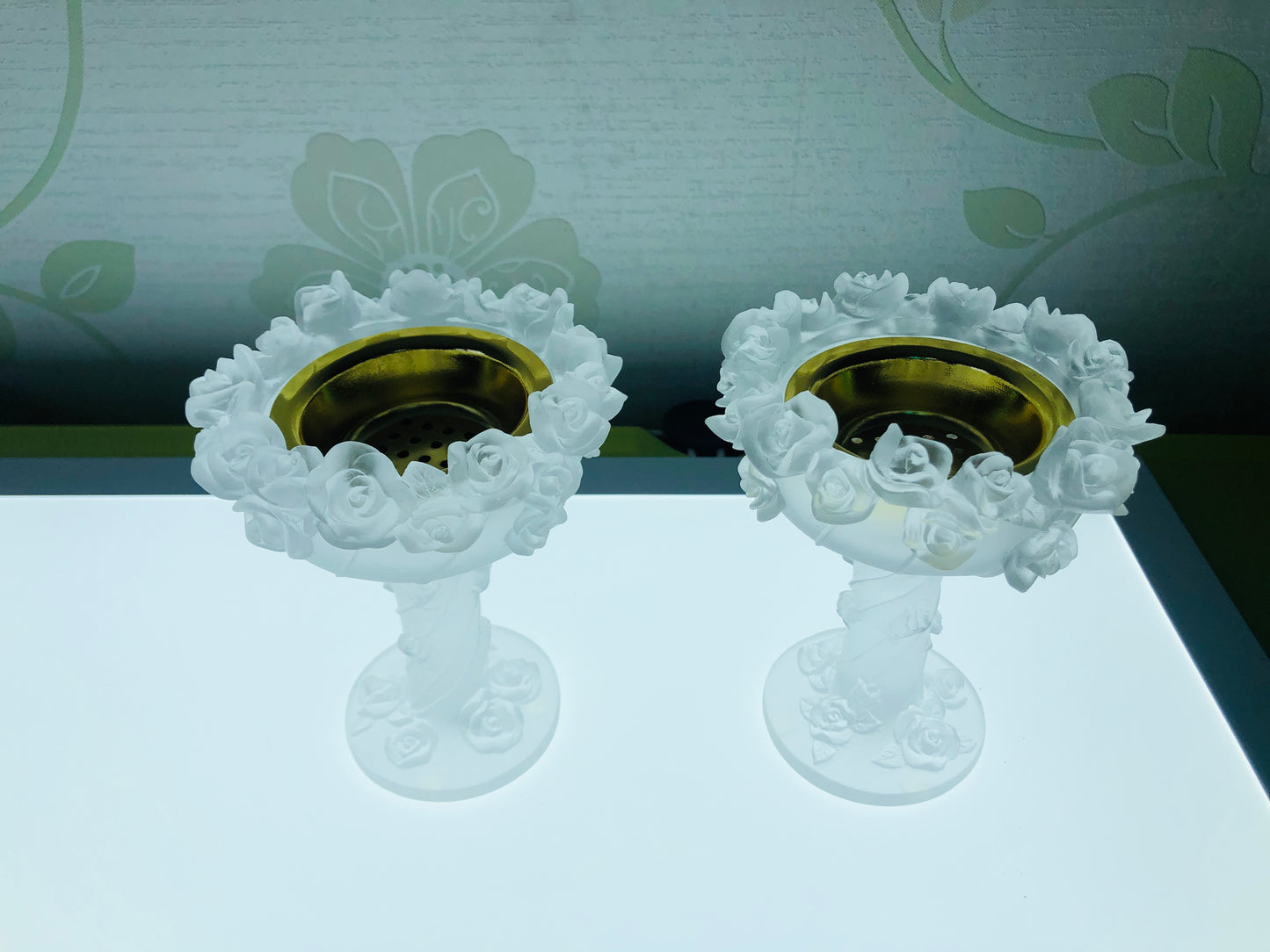 FM-952 Liuli Rose shape incense burner Bakhoor