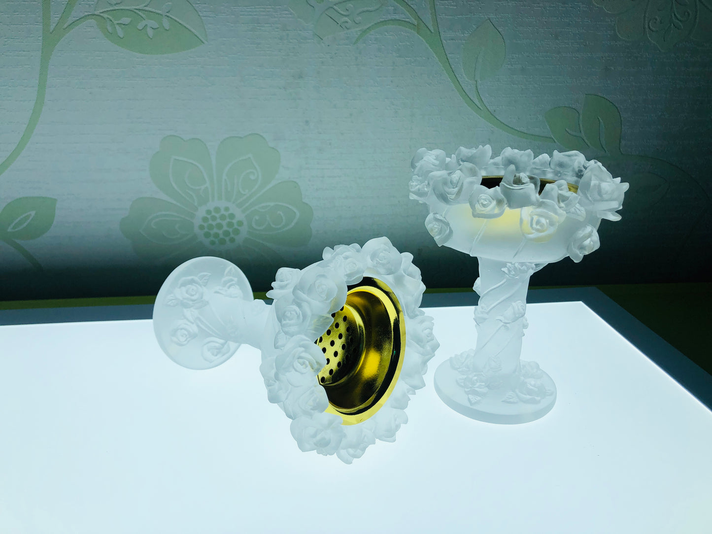 FM-952 Liuli Rose shape incense burner Bakhoor