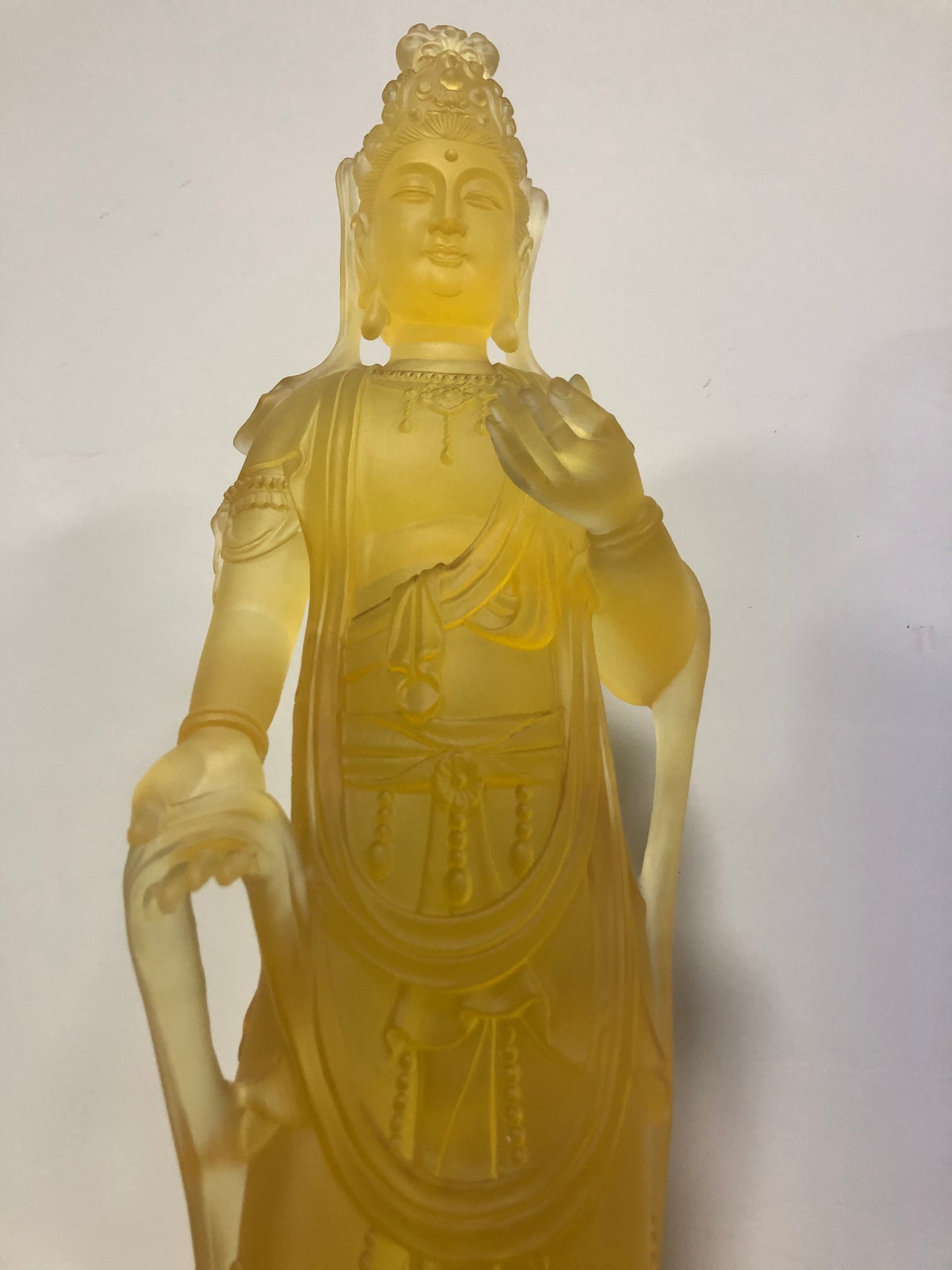 TXF-117S Traditional Liuli Three Buddhas of Eastern Crystal Glass Large Buddha Statues