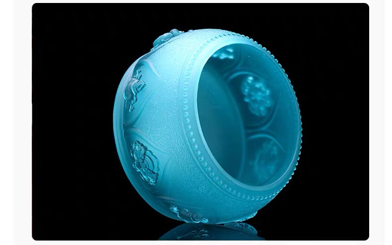 TXJ-313  Eight-auspicious Incense Burner Censer Traditional Liuli Material