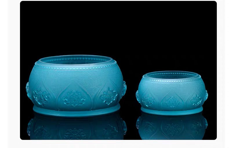 TXJ-313  Eight-auspicious Incense Burner Censer Traditional Liuli Material