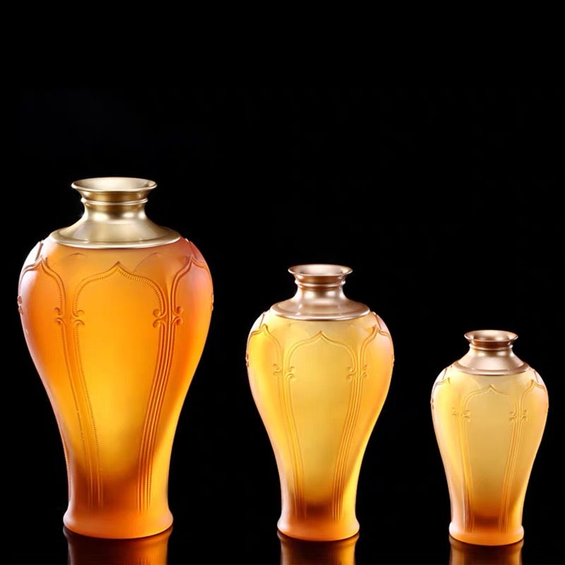 TXJ-331 Liuli Auspicious-flower Luxury Unique home decoration flower vase