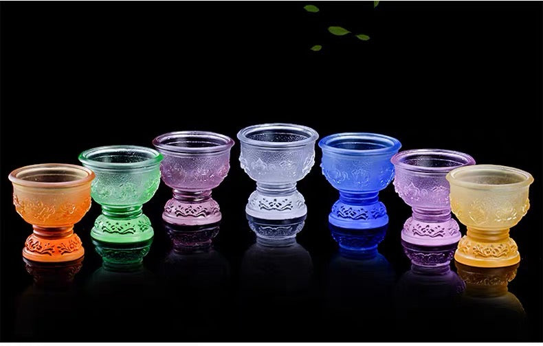 TXJ-281 Eight-auspicious water Cup Liuli Material