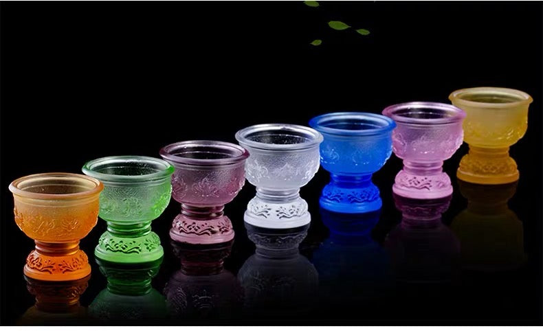 TXJ-281 Eight-auspicious water Cup Liuli Material