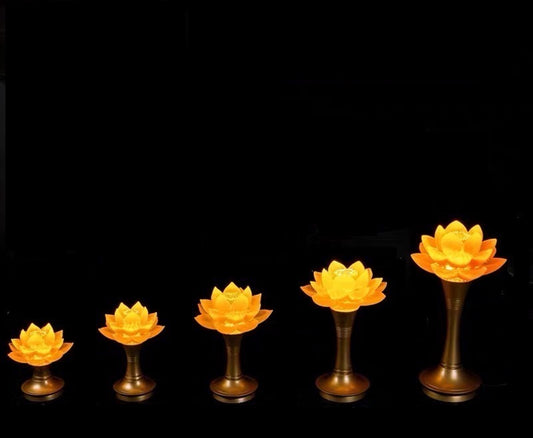 TXJ-610 Motif Decor Liuli  Lotus Art Led Table Lighting
