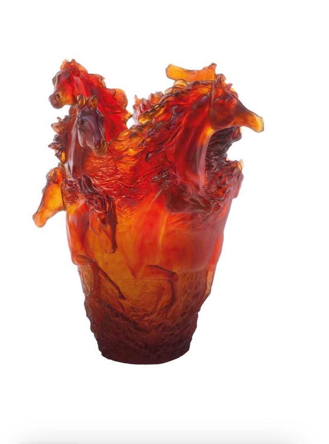 FM-951 Horses Vase Traditional Liuli Material Bakhoor Burner 4 sizes