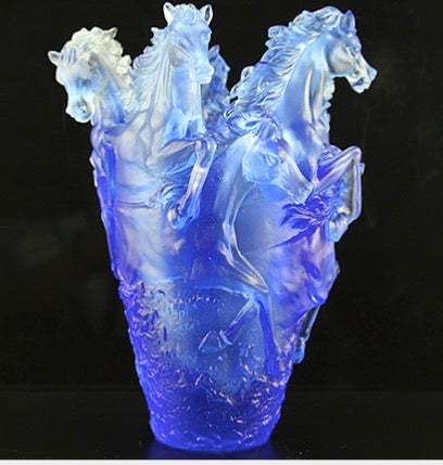 FM-951 Horses Vase Traditional Liuli Material Bakhoor Burner 4 sizes