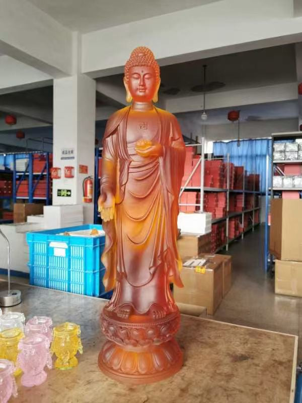 TXF-115 Pure Land Buddhism A 3-piece set Western Three Saints(Amitabha+Kwan Yin+Mahasthamaprapta) Buddha Statue