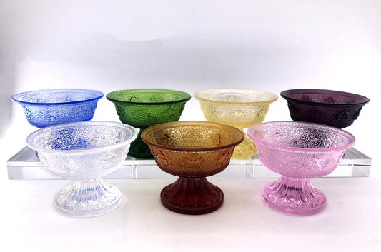 TXJ-241L Traditional Liuli embossed Eight-Auspicious symbol Crystal Glass Large Cup Bowl
